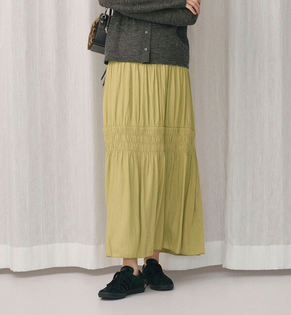 BEAUTY&YOUTH UNITED ARROWS「【WEB限定】シャーリング キリカエ フレアスカート」|スカート|