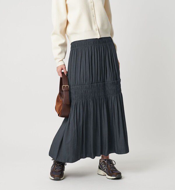 BEAUTY&YOUTH UNITED ARROWS「【WEB限定】シャーリング キリカエ フレアスカート」|スカート|