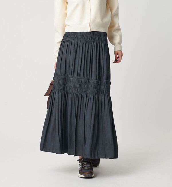 BEAUTY&YOUTH UNITED ARROWS「【WEB限定】シャーリング キリカエ フレアスカート」|スカート|