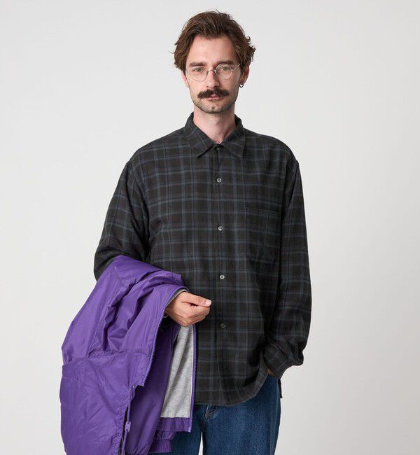 STEVEN ALAN「＜Steven Alan＞ ネル マドラスチェック オープンカラー シャツ BOX」|シャツ・ブラウス|