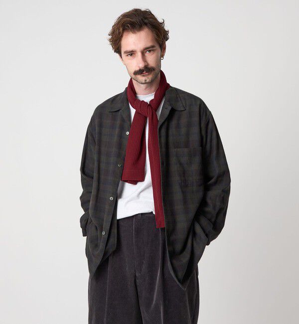 STEVEN ALAN「＜Steven Alan＞ ネル マドラスチェック オープンカラー シャツ BOX」|シャツ・ブラウス|