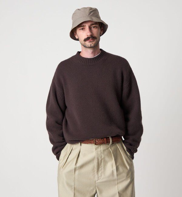 Steven Alan＞ ハミルトンラムズウール ハイクルーネック ニット