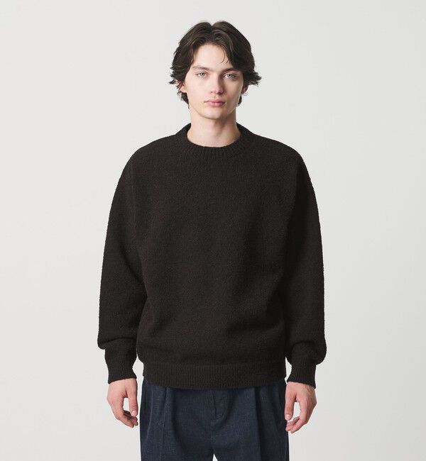 MONKEY TIME「ウール ナイロン ループヤーン クルーネック」|ニット・セーター|