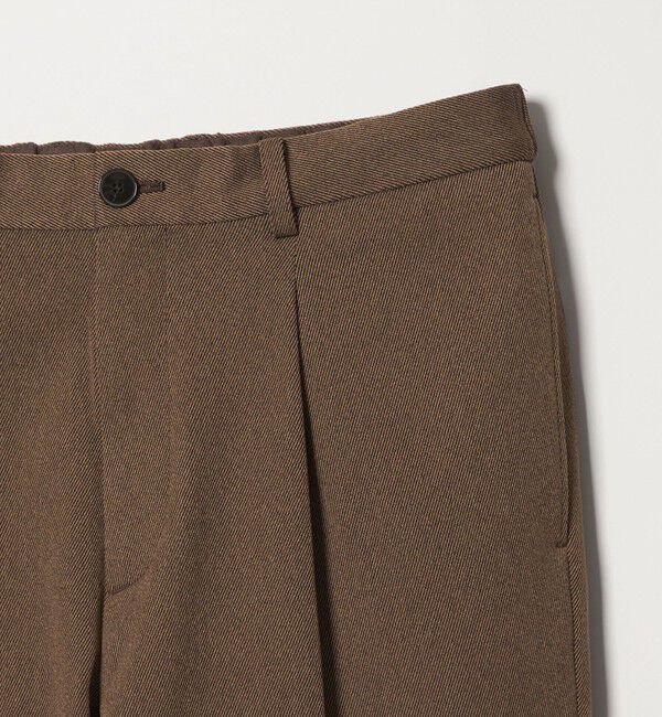 BEAUTY&YOUTH UNITED ARROWS「ツイル 1プリーツ テーパード パンツ NO.5 ヨコストレッチ」|チノ|