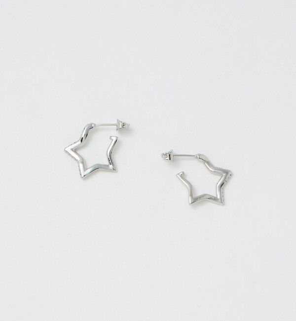BEAUTY&YOUTH UNITED ARROWS「キュービックジルコニア ライン スター ピアス」|ピアス|SILVER