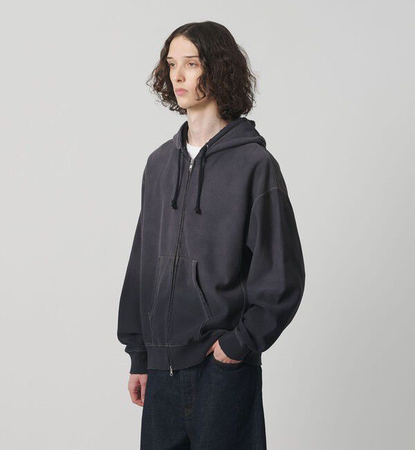 MONKEY TIME「サンフェード フレンチテリー フルジップ フーディー」|カーディガン|