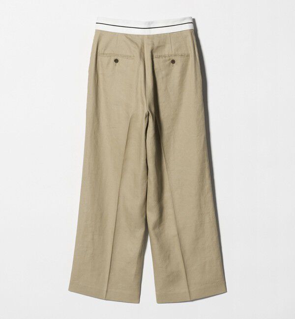 BEAUTY&YOUTH UNITED ARROWS「麻ブレンド マーベルト ワイドパンツ UVカット」|チノ|