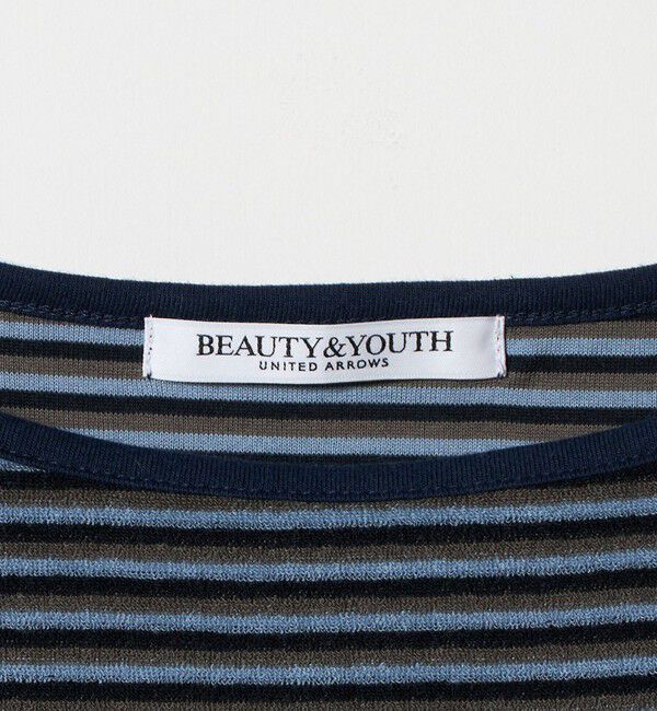 BEAUTY&YOUTH UNITED ARROWS「コットン パイルボーダー 5分袖カットソー」|Tシャツ・カットソー|