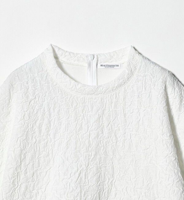 BEAUTY&YOUTH UNITED ARROWS「ジャガード クルーネック 6分袖 プルオーバー」|Tシャツ・カットソー|