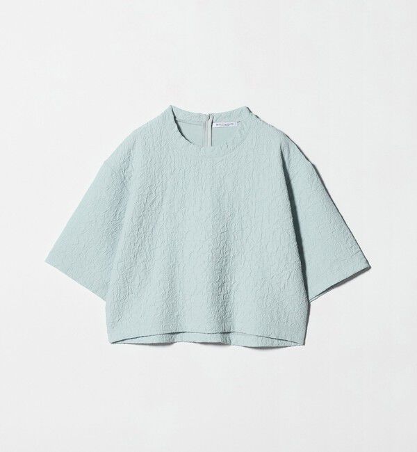 BEAUTY&YOUTH UNITED ARROWS「ジャガード クルーネック 6分袖 プルオーバー」|Tシャツ・カットソー|LT.BLUE