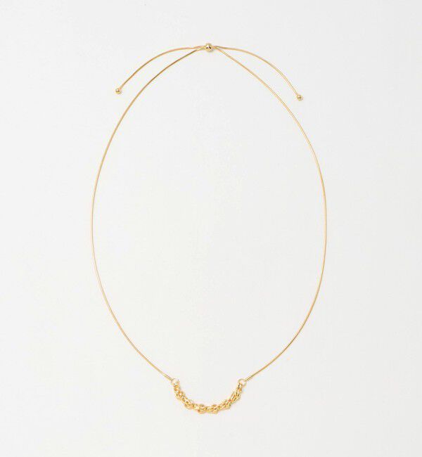 BEAUTY&YOUTH UNITED ARROWS「メタル チェーンモチーフ スライダー ネックレス」|ネックレス|GOLD