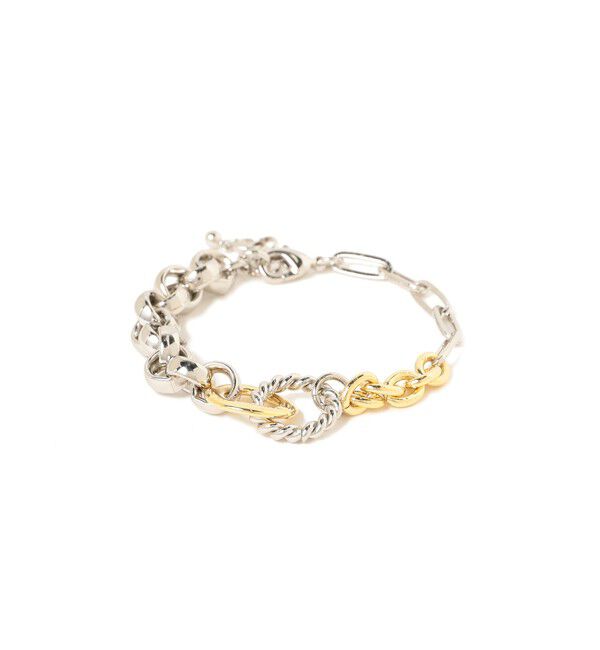 Ray BEAMS 「ミックス チェーン ブレスレット」|ブレスレット・バングル|