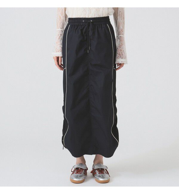 Ray BEAMS 「ストライプ キリカエ トラックスカート」|スカート|