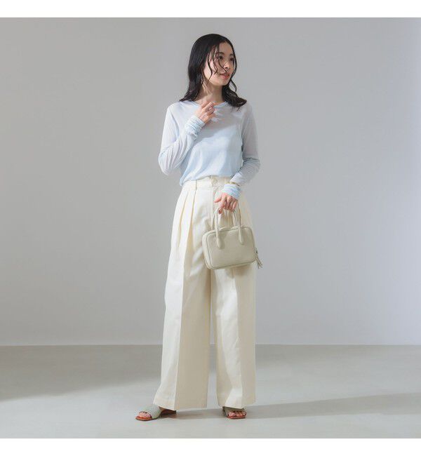 Demi-Luxe BEAMS 「シアーコットン ロングスリーブTシャツ」|Tシャツ・カットソー|