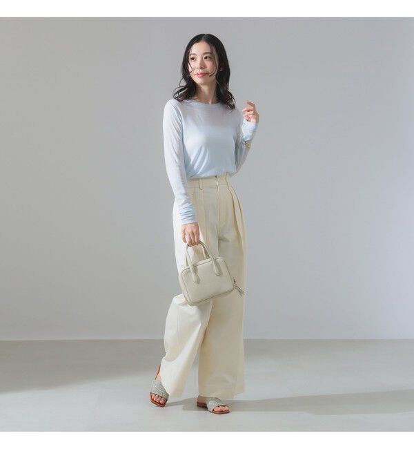 Demi-Luxe BEAMS 「シアーコットン ロングスリーブTシャツ」|Tシャツ・カットソー|