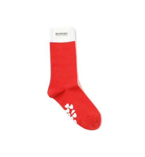 BEAMSBOY「発泡 プリント ソックス」|ソックス|RED