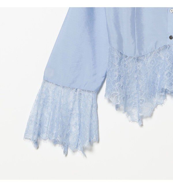 Ray BEAMS 「レース キリカエ フレア スリーブ シャツ」|シャツ・ブラウス|