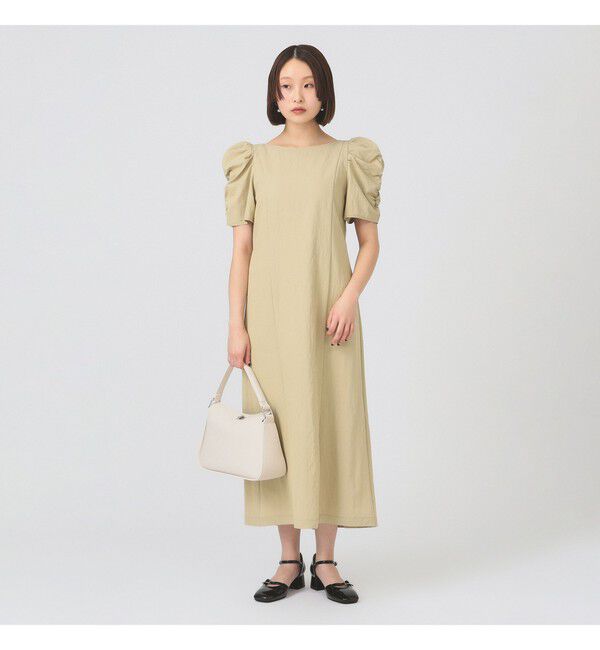 Ray BEAMS 「ギャザー パフスリーブ ワンピース」|ワンピース|