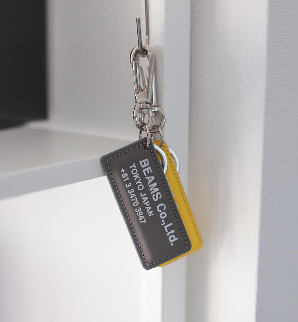 BEAMS「bPr BEAMS / レザー リフレクター TAG キーホルダー」|チャーム・キーホルダー|