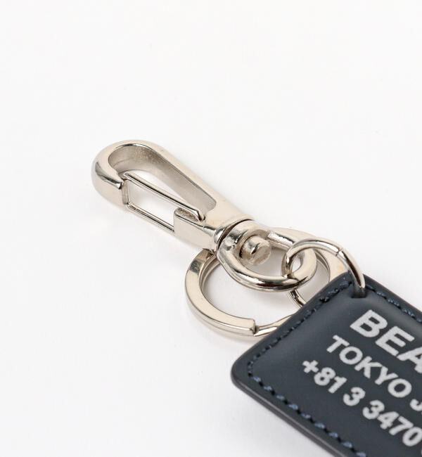BEAMS「bPr BEAMS / レザー リフレクター TAG キーホルダー」|チャーム・キーホルダー|