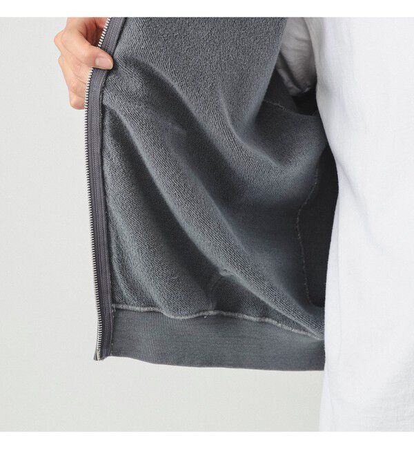 BEAMS「ワイドショートフィット フェード フルジップ フーディー」|スウェット・ジャージ|