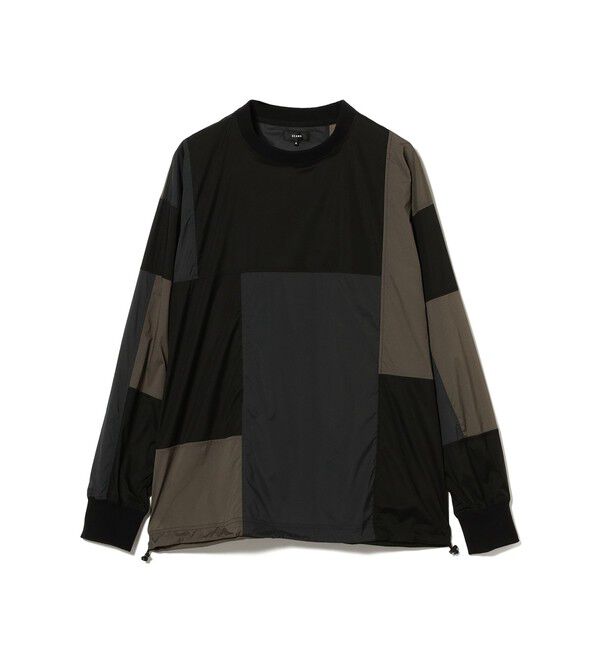 BEAMS「パッチワーク ロングスリーブTシャツ」|Tシャツ・カットソー|BLACK