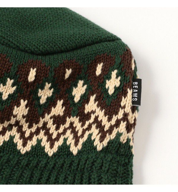 BEAMS「ジャカード ニット バケットハット」|キャップ・キャスケット|