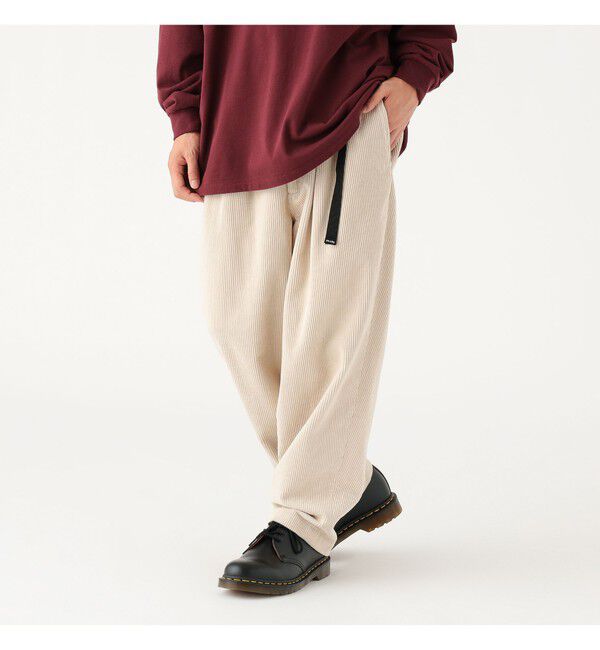 BEAMS「ワイドテーパード ウェービング  コーデュロイパンツ」|チノ|OYSTER