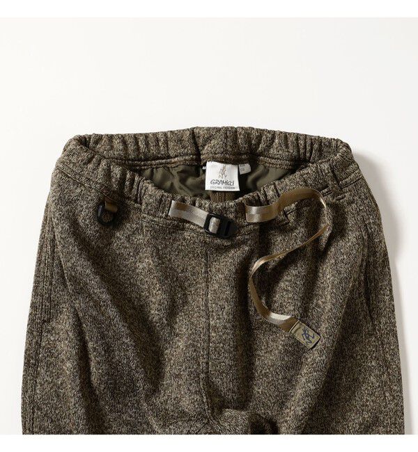 BEAMS「【別注】Gramicci / ボンディング ニット フリースパンツ」|チノ|