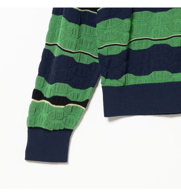 BEAMS「12ゲージ ジャカード マルチボーダーニット【ワイドフィット】」|ニット・セーター|