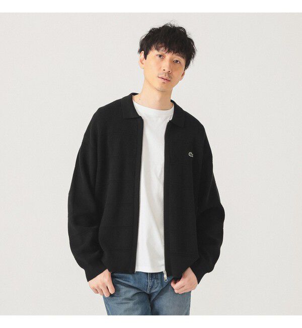 BEAMS「【別注】LACOSTE / ジップ カーディガン」|ニット・セーター|