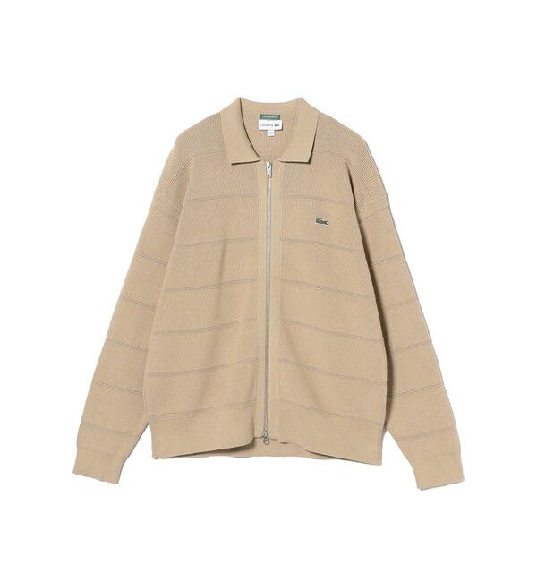 BEAMS「【別注】LACOSTE / ジップ カーディガン」|ニット・セーター|