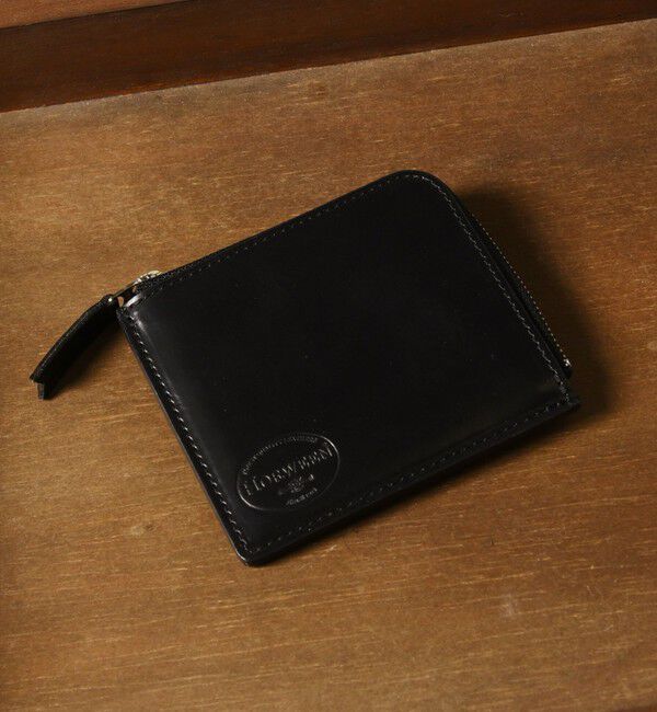 SHIPS any「SHIPS any: HORWEEN(R) ジップ ウォレット◇」|財布|ブラック