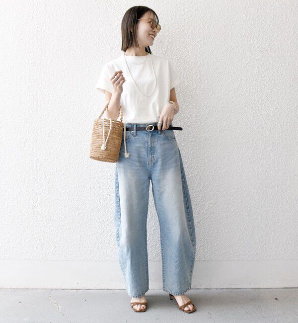 SHIPS any「SHIPS any:〈抗菌防臭/洗濯機可能〉USAコットン フレンチスリーブ TEE」|Tシャツ・カットソー|