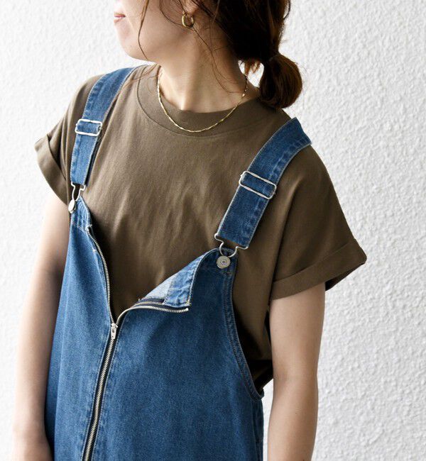 SHIPS any「SHIPS any:〈抗菌防臭/洗濯機可能〉USAコットン フレンチスリーブ TEE」|Tシャツ・カットソー|