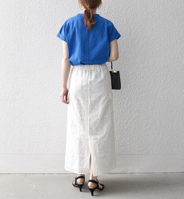 SHIPS any「SHIPS any:〈抗菌防臭/洗濯機可能〉USAコットン フレンチスリーブ TEE」|Tシャツ・カットソー|