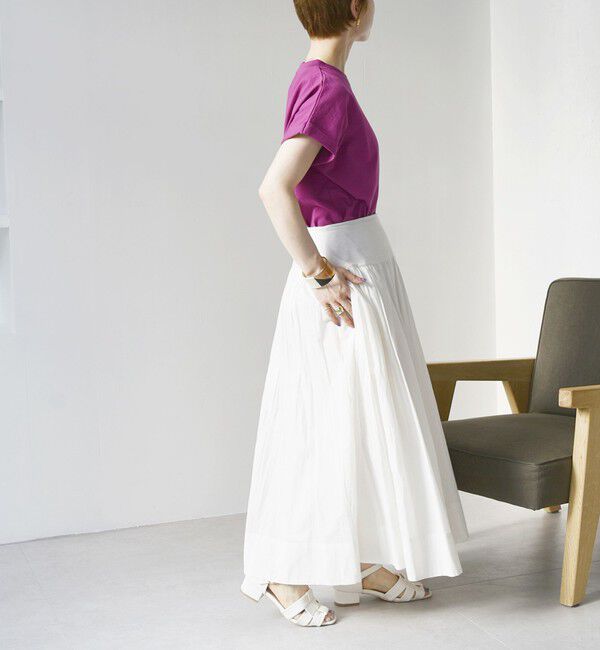 SHIPS any「SHIPS any:〈抗菌防臭/洗濯機可能〉USAコットン フレンチスリーブ TEE」|Tシャツ・カットソー|