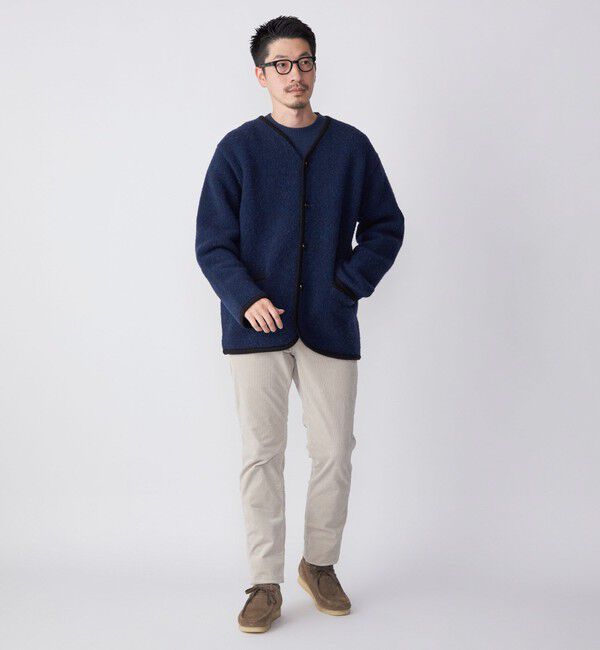 SHIPS「SHIPS: チロリアン ニット ジャケット」|ノーカラージャケット|