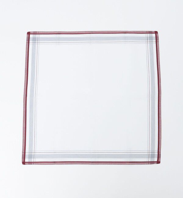 SHIPS「GRAZIINA: カラー パイピング ポケットチーフ」|ハンカチ|レッド