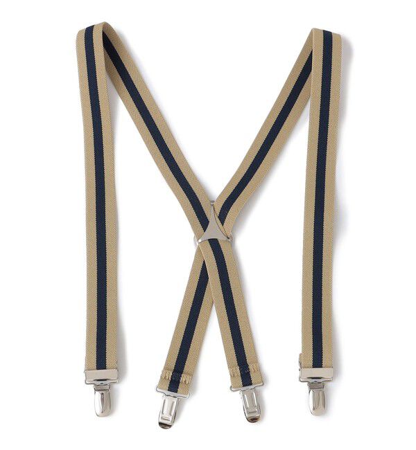 SHIPS KIDS「SUSPENDER FACTORY:ストライプ サスペンダー」|サスペンダー|ネイビー