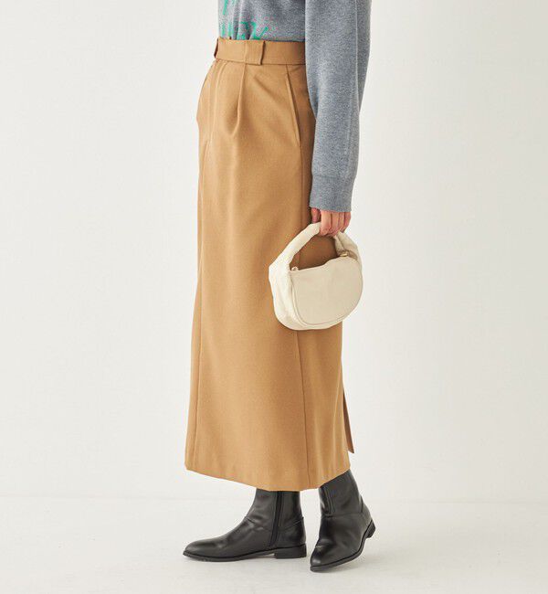 SHIPS Colors 「SHIPS Colors:〈洗濯機可能〉ツイル トラペーズ タック スカート」|スカート|