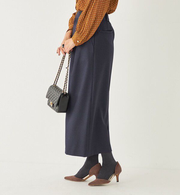 SHIPS Colors 「SHIPS Colors:〈洗濯機可能〉ツイル トラペーズ タック スカート」|スカート|