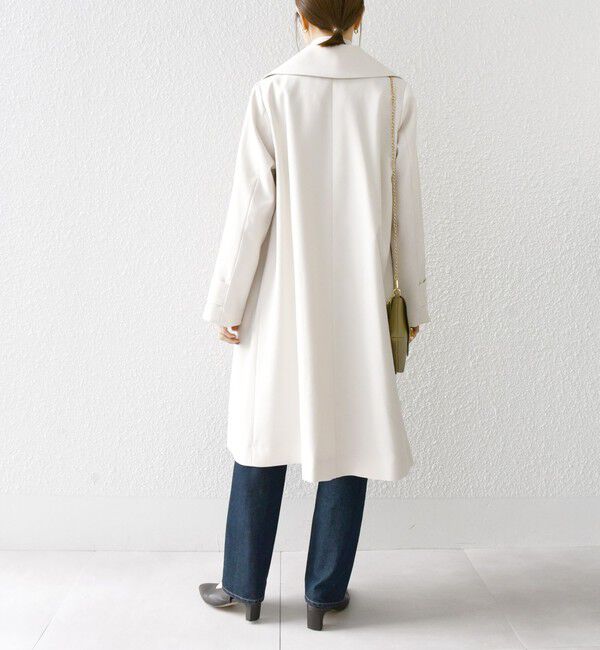 SHIPS any「SHIPS any: ドライツイル ショールカラー Aライン コート［NAVY BLUE］」|その他|