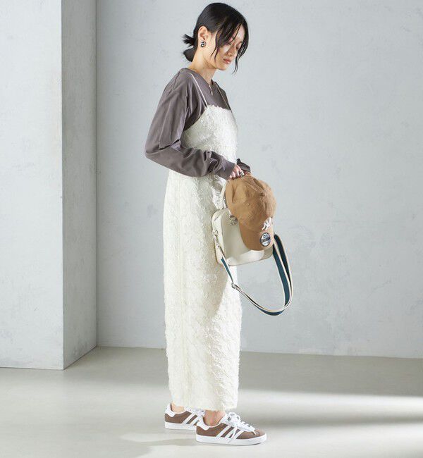 SHIPS for women「〈手洗い可能〉フリンジ ジャカード キャミ ワンピース 24SS」|ワンピース|