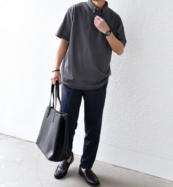 SHIPS any「SHIPS any:〈接触冷感/遮熱/UVカット機能等〉サマーファンクション 鹿の子 ボタンダウンポロシャツ◇」|ポロシャツ|