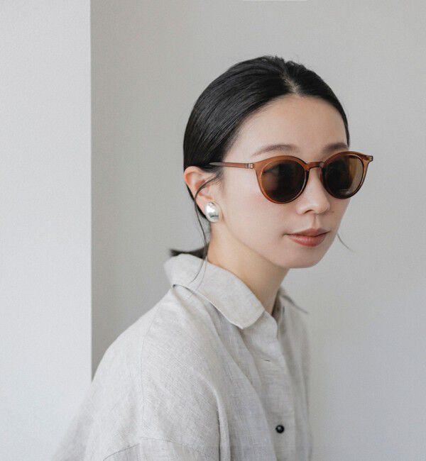 quaranciel「quaranciel: ボストン フレーム サングラス」|サングラス|キャメル