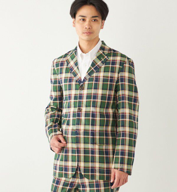 SHIPS Colors 「BARRY BRICKEN:チェック ジャケット(セットアップ対応可能)」|テーラードジャケット|