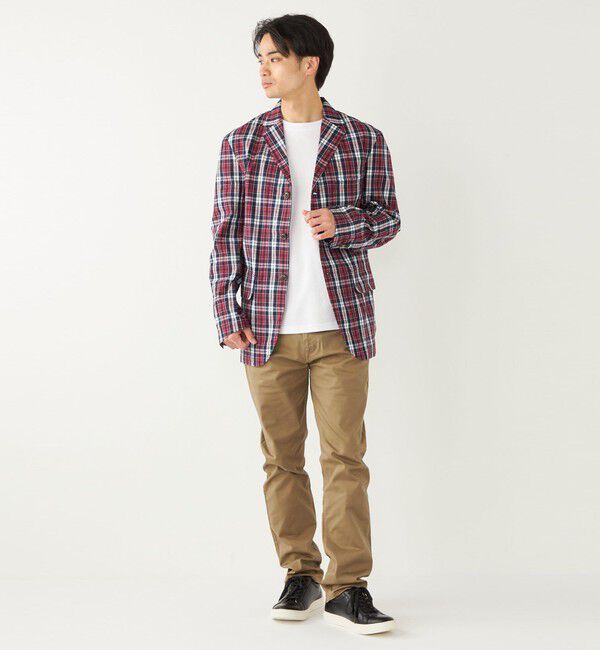 SHIPS Colors 「BARRY BRICKEN:チェック ジャケット(セットアップ対応可能)」|テーラードジャケット|