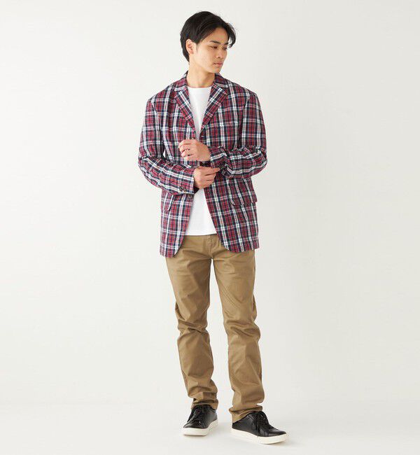 SHIPS Colors 「BARRY BRICKEN:チェック ジャケット(セットアップ対応可能)」|テーラードジャケット|