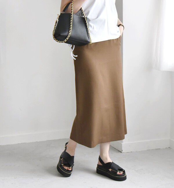 quaranciel「quaranciel:〈洗濯機可能〉アイライン スカート &times; フレンチ TEE セット」|タイト|